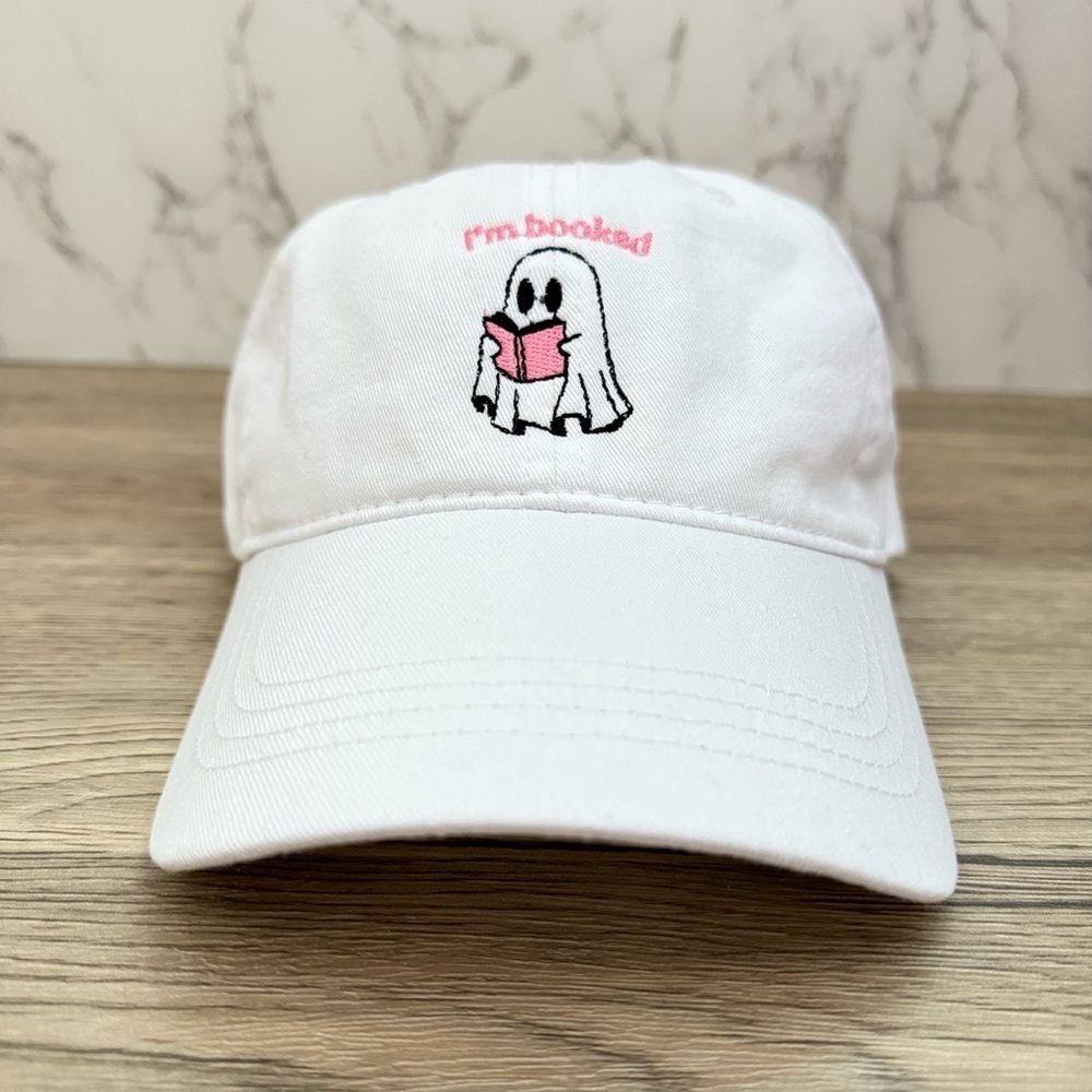 I’m Booked Embroidered Hat Book Lover Literary Girl Aesthetic